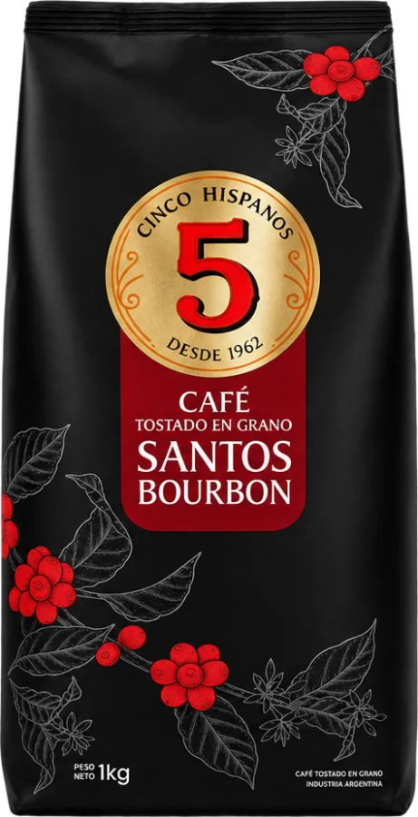Café 5 Hispanos Santos Bourbon